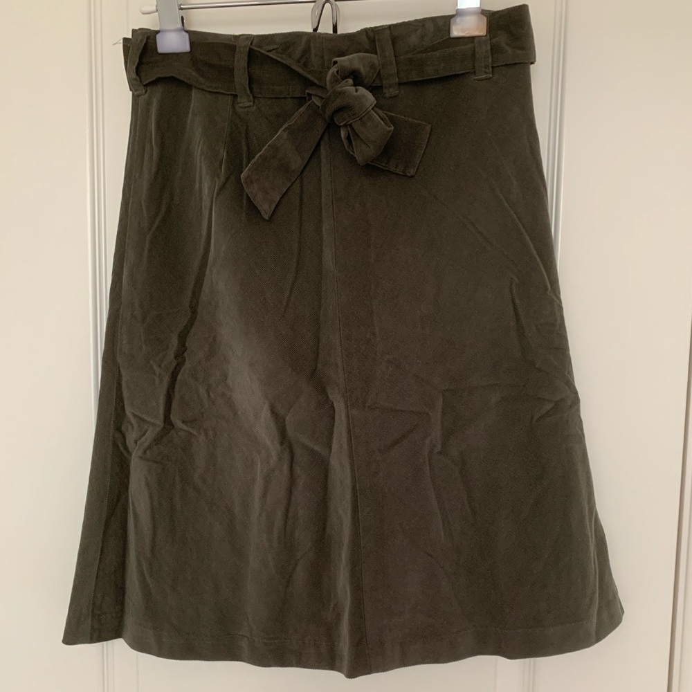 NWOT Banana Republic Dark Olive A-Line Skirt